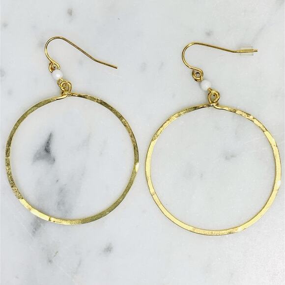 Lot of 4 Dangle Earrings in Gold Hoop Teardrop Clover Filigree Moroccan EUC - Picture 3 of 16